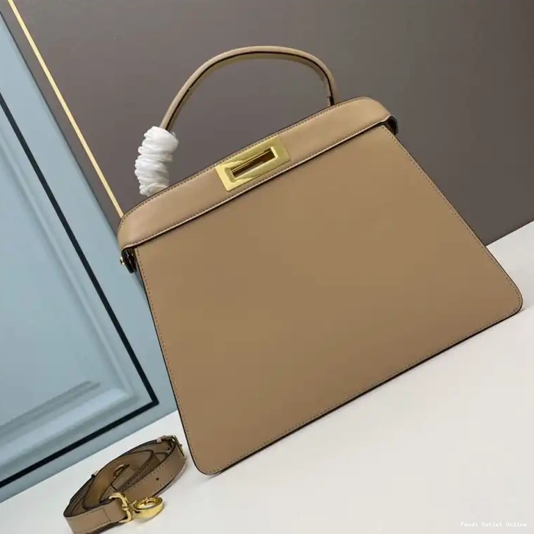 Affordable Bag Peekaboo Apricot Nappa ISeeU Medium Laether Fendi In 0614